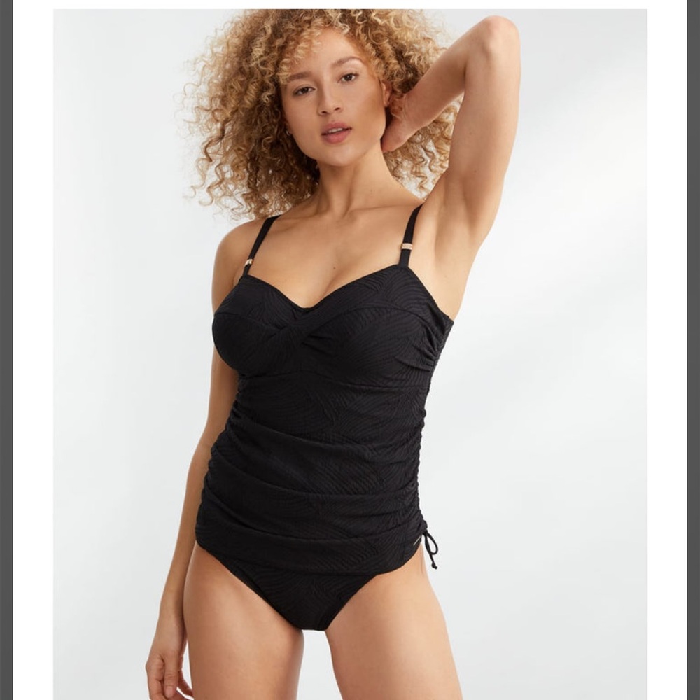 Set of 3 in Fantasie Royal Blue. Underwire Tankini, Strapless Top, & Bottom